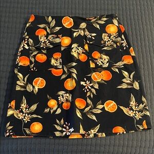 LOFT Blue and Orange Mini Skirt